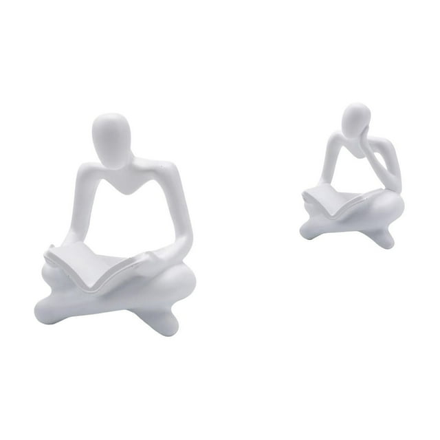 Estatua de pensador abstracto creativo, escultura artesanal para mesa, sala de estar, estante, oficina, estantería, decoración
