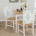 thumbnail image 5 of Sage Green Coral Coastal Chair Back Covers, Removable Chair Covers for Dining Chairs Set of 8, Washable Chairs Slipcovers Back Seat Protector for Wedding Party 19"x20", 5 of 9