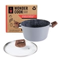 thumbnail image 1 of Cacerola Tapa Antiadherente 24cm Marmol Granito Libre Pfoa gris Wonder Cook HJCA2409MD00, 1 of 7
