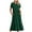 Green, variant on Spring Tops for Women Plus Size Dresses for Women on 3/4 Sleeve Casual Maxi Dress Bohemian Floral V-Neck Puff Short Sleeve Beach Tiered Sundress Long Swing Dress Gifts for Women