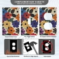 thumbnail image 3 of Yayeee Blank Wall Plate Cover 1-Gang 4.5"x2.7" Home Unused Decorative Outlet, Large Colorful Flowers Pattern, 3 of 7