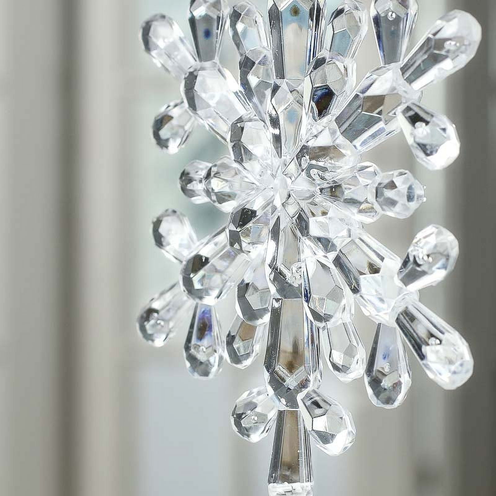 Kiewfjdk Christmas Acrylic Crystal Snowflakes Ornaments Christmas