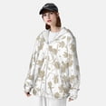 thumbnail image 3 of Balery Vintage Stylized White Color Sudadera ligera de manga larga con capucha y protección solar UPF 50+ para hombre y mujer, ideal para pesca y running-Small, 3 of 7