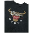 thumbnail image 2 of Coors 866719-small Coors Banquet Rodeo Long Horns Logo Distressed Womens T-Shirt, Black - Small, 2 of 2