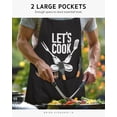 thumbnail image 5 of Syntus Delantal divertido para hombres, mujeres, regalos para papá Delantal divertido para regalo de cumpleaños del día del padre Delantales con pechera 100% algodón para cocinar asar barbacoa, 5 of 5