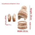 thumbnail image 4 of Toddler Hats, Gloves and Scarves Sets Winter Warm Knit Thick Thermal Stretchy Ski Head Hat Scarf Gloves Set, 4 of 7