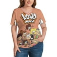 thumbnail image 4 of The Loud House Women's Shirt V-Neck Breathable Short-Sleeve T-Shirt Casual Fashion Tee Soft & Trendy Blouse S, 4 of 8
