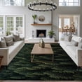 thumbnail image 4 of Dark Green Forest Area Rug 6x9 FT, Non Slip Living Room Throw Carpet, Pine Trees Modern Mysterious Art Washable Soft Large Floor Carpet Non-Shedding Rug for Bedroom Dining Room Play Room, 4 of 9