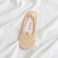 thumbnail image 2 of WTXUE No Show Socks Womens, Crew Socks for Women, Womens Liner Socks Low Cut Non Slip Ankle Socks Hidden Cushioned Socks for Flat Boat, Sock Liners for Women, 4# Beige, 2 of 3