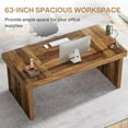 thumbnail image 6 of Tribesigns 63 Inch Executive Computer Desk, Rustic Simple Wood Office Desk, Large Study Writing Table Business Workstation for Home Office, 6 of 6