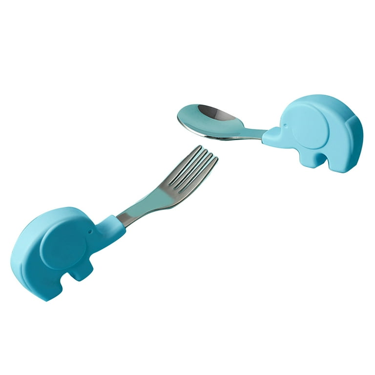 Cheer.US Baby Spoon & Baby Fork Set, Children's Safe Flatware