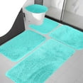 thumbnail image 5 of Fufafayo under $5 5 Pieces Shaggy Bath Mat Set, Soft Absorbent Plush Bathroom Rugs, Non Slip Microfiber Bath Rugs with U-Shaped Contour Toilet Mat, 5 of 7