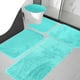 thumbnail image 5 of Set de alfombras de baño de 5 piezas - Esterillas de terciopelo antideslizantes, suaves y absorbentes, azul oscuro, 5 tamaños (40x80cm, 40x60cm, 40x50cm, 40x45cm), 5 of 7
