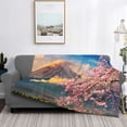 thumbnail image 2 of Uemuo Cherry Blossoms Printed Throw Blanket for Couch, Fluffy Fuzzy Blankets for Bed, Sofa, Cozy Flannel Faux Fur Blanket-40"x30", 2 of 6