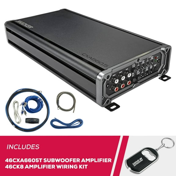 New Kicker CX Series 46CXA6605T 5 Channel Car Amplifier and 46CK8 Amp Wiring Kit