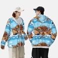 thumbnail image 6 of Sigee Animals on Noah's Ark Print UPF50+ Men's Sun Protection Hoodie Shirt SPF UV Shirt Long Sleeve Fishing Outdoor Lightweight, S-3XL, 6 of 9