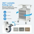 thumbnail image 4 of Joreek Rolling Medical Cart with Wheels and Drawers Mobile Trolley Carts Professional Ultrasound Cart with Caster Wheels for Hospitals, Offices, 4 of 8
