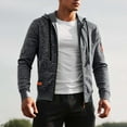 thumbnail image 2 of sususu Mens Black Hoodie Zip Up Casual Sports Hooded Cardigan With Embossed Design For Fitness And Leisure,Black,XXL, 2 of 6