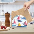thumbnail image 2 of Yayeee Napkin Holder for Table Kitchen Paper Tissue Organization, Pink Hand Drawn Sailboats, 2 of 8