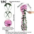 thumbnail image 6 of 1PC Artificial Flowers Silk Violet Wall Hanging Wedding Scene Decor Home Potting Outdoor Garden Party Festival diy gifts Hotsale, 6 of 9