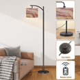 thumbnail image 5 of Arc Floor Lamps abstract fake stone texture agate pink gold veins artificial marbled Modern LED Adjustable Lampshade Standing Light for Living Room Reading Bedroom Office, 5 of 5