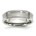 thumbnail image 1 of White Stainless Steel Ring Band Wedding Beveled Standard Concaved, 1 of 5
