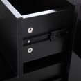 thumbnail image 6 of Clearance! 3-Layer Beauty Salon Storage Cabinet w/ Hair Dryer Holder, Lockable Styling Station, Black, 6 of 9