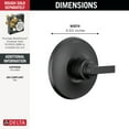 thumbnail image 2 of Delta T14089 Tetra Monitor 14 Series Pressure Balanced Valve Trim Only - Black, 2 of 2