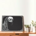 thumbnail image 4 of Naloa Gothic Skull Drape Print Canvas Picture,Wall Pictures, Modern Decorative Poster,Art Prints for Bedroom, Toilet, 40 x 30 cm, Built-in Wooden Frame, 4 of 6