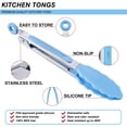 thumbnail image 4 of 7" Bleu Mini Pinces en Silicone Servant Ensemble, 4 of 4