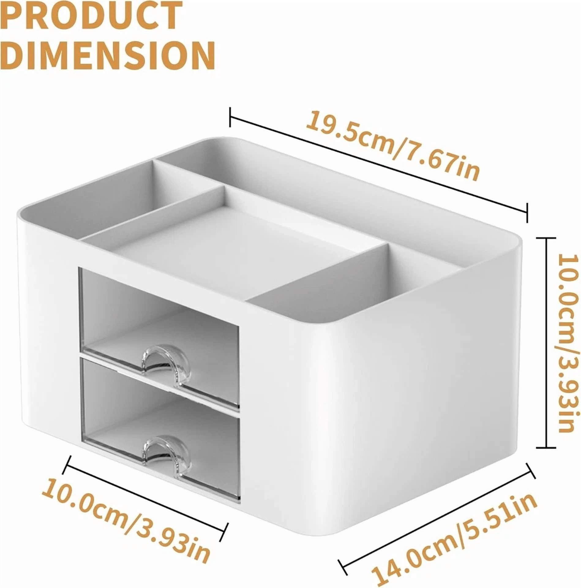 Desk Organizers And Accessories With 5 Compartments + Drawer For Office & Home