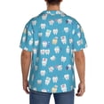 thumbnail image 3 of Balery Healthy And Ill White Teeth Camisa Casual de Manga Corta con Botones para Hombre, Texturizada, Estilo Cubano, para Playa, Verano-X-Large, 3 of 5