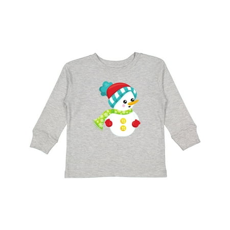 

Inktastic Christmas Snowman Hat Scarf Gloves Carrot Nose Gift Toddler Boy or Toddler Girl Long Sleeve T-Shirt