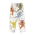 thumbnail image 4 of Kll Womens Cartoon Monkey Print Pajama Pants Soft Pajama Bottoms For Women Cozy Lounge Pants, 4 of 9