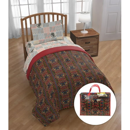 - Black Panther 'Tribal Panther' Twin Bed Set with Bonus Tote, Kid's Bedding