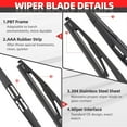 thumbnail image 3 of shiyou-76720STXA01 Rear Wiper Arm Blade Kit - For Acura MDX 2014-2017, 3 of 4