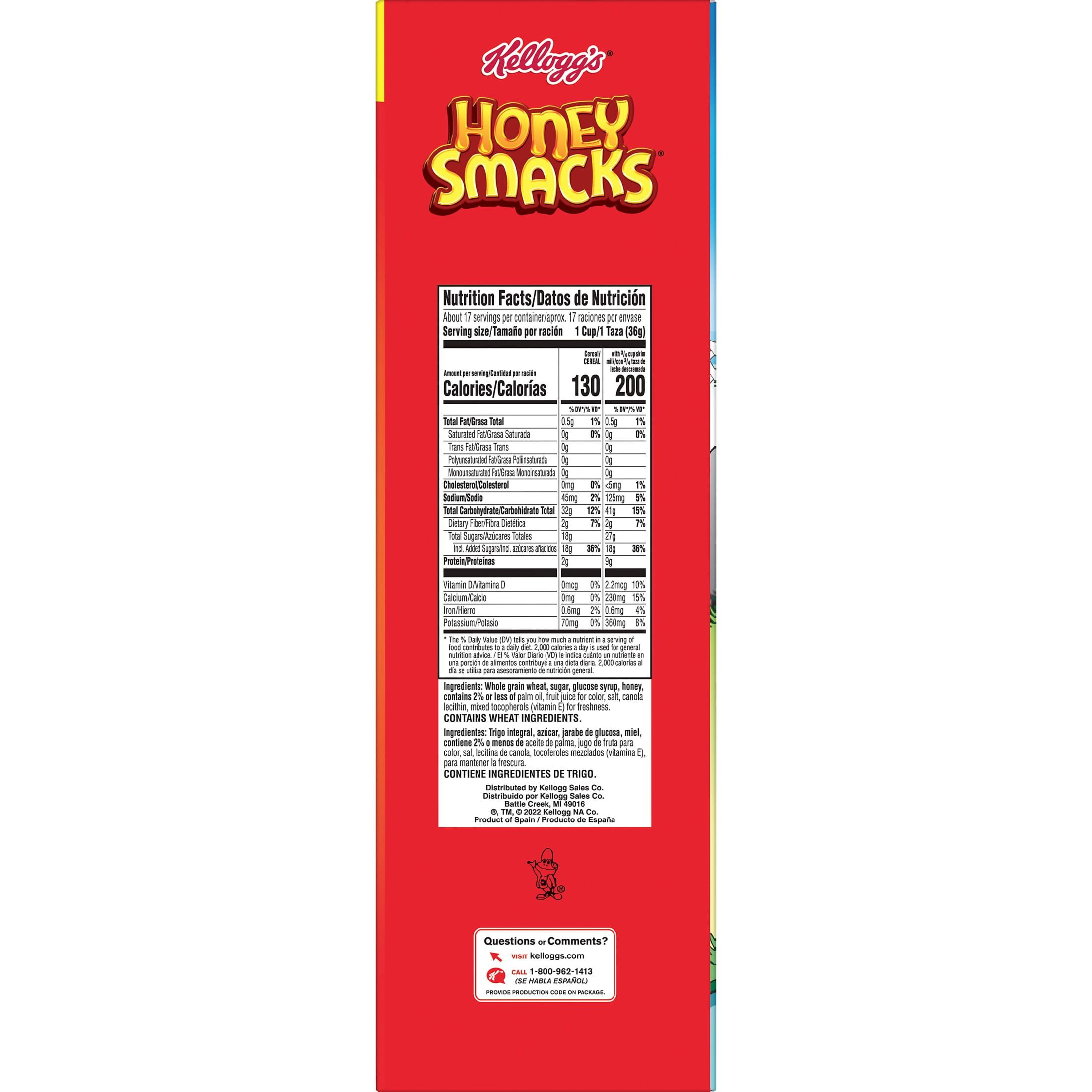 Amazon.com: Honey Smacks Breakfast Cereal, Made with Whole