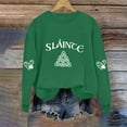 thumbnail image 3 of Uootdi St. Patrick's Day Sweatshirt for Women Crewneck Cute Shamrock Graphic Long Sleeve Shirts for Women Lucky Leaf Irish Shamrock Pullover Shirts Tops Gift, 3 of 4