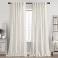 thumbnail image 1 of Cortinas Nanspring de Lino Crema 214 cm de Largo para Sala 2 Paneles, 1 of 6