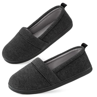 Men\'s Charcoal Black Cozy Memory Foam Anti Skid Slip On House Slipper Shoes Home Top Men main image 2