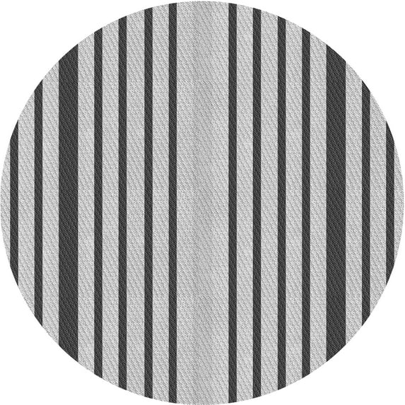 Ahgly Company Indoor Round Patterned Carbon Gray Area Rugs, 7' Round