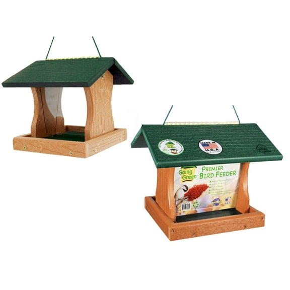 Woodlink Going Green Medium Premier Bird Feeder Model GGPRO5 with Large Premier Bird Feeder Model GGPRO1
