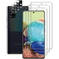 thumbnail image 1 of wonima11 (3+3) For Samsung Galaxy A71 5G / 4G (3 Pack) Tempered Glass Screen Protector with Camera Lens Protector, Anti Scratch, HD Clear, 1 of 1