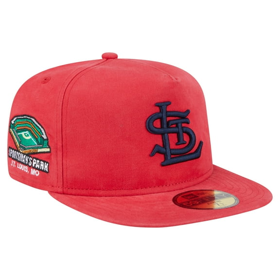Men's-New Era Red St. Louis Cardinals Championship Side Flag A-Frame 59FIFTY Fitted Hat