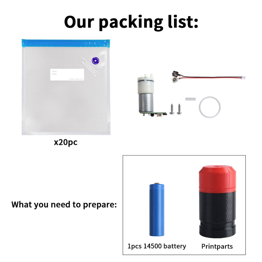 20Pcs Bags Filament Storage Vacuum Bag 3D Printer ABS/PETG Filament Dryer Safekeeping Humidity Resistant For 3D Printer