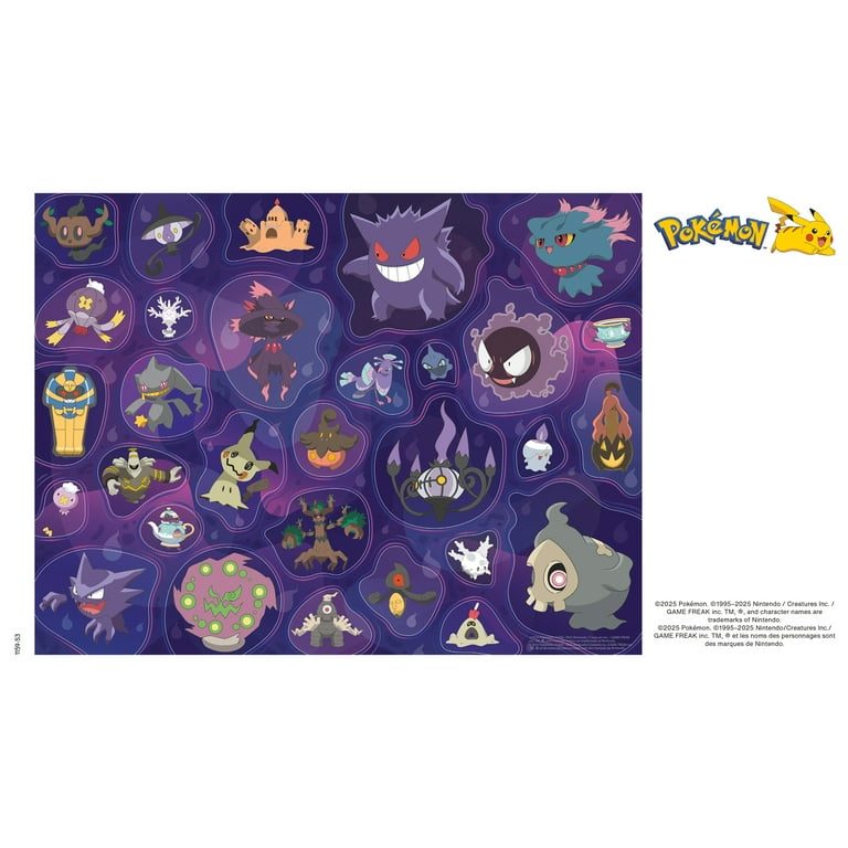 Ceaco Pokemon Ghost Type Glow 750-PC Interlocking Jigsaw Puzzle