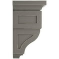 thumbnail image 3 of Ekena Millwork 6"W x 6 3/4"D x 12"H Large Reyes Wood Vintage Decor Corbel, Reclaimed Grey, 3 of 6