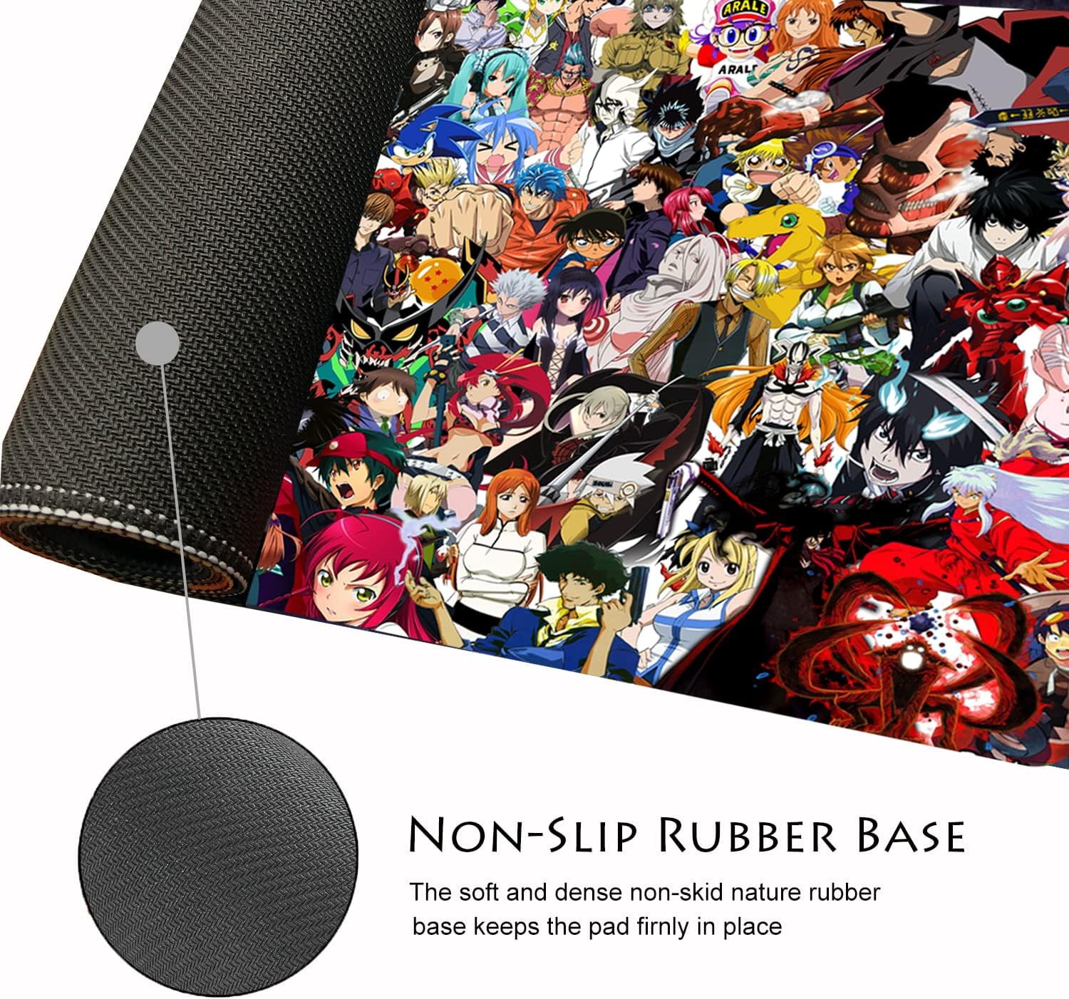 Extended Large Gaming Mouse Pad, Full Desk Keyboard Mouse Pad, XXL Bigmouse Pad with Anime, Waterproof and Anti-Skid for Office Desk Decor . (35.4×15.75×0.1 inch)