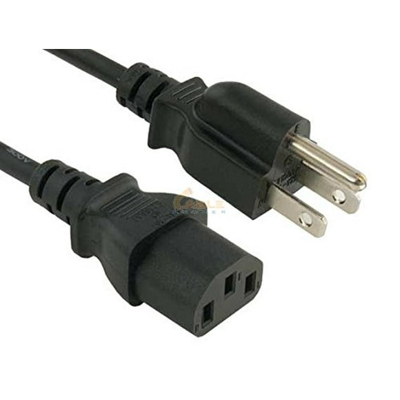 Cablelera 12' Shielded North American Power Cord 5-15P to IEC60320 C13 SVT Black (ZADA13PC-12)