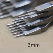 Spencer White Steel 1/2/4/6 Prong Leather Hole Punch Tool Craft Pricking Iron Diamond Lacing Stitching Chisel Set 6mm